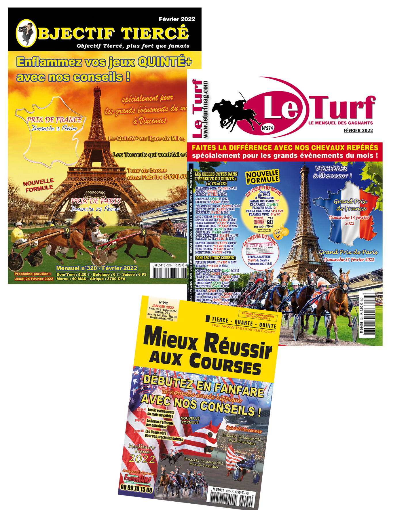 Abonnez vous en ligne à LE TURF, MIEUX REUSSIR AUX COURSES et OBJECTIF TIERCE ! Abonnez vous en ligne à LE TURF, MIEUX REUSSIR AUX COURSES et OBJECTIF TIERCE !